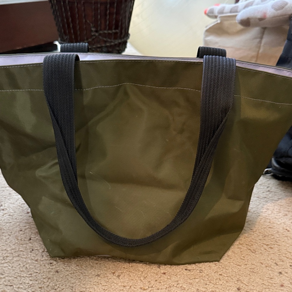 Herve Chapelier Olive Green Tote Bag